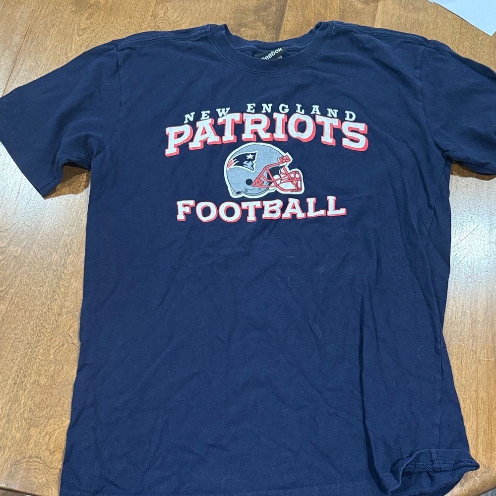 Reebok Navy Blue New England Patriots Kids Tee